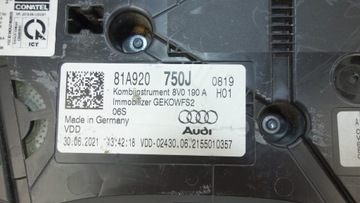 AUDI Q2 81A 2016- PŘÍSTROJOVÁ DESKA BUDÍKY 81A920750J