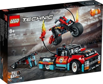 LEGO TECHNIC 42106 Furgonetka Motocykl Kaskaderski