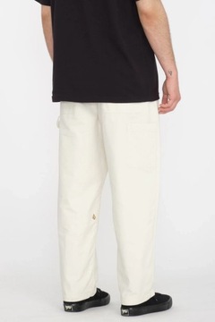Spodnie męskie proste VOLCOM KRAFTSMAN PANT bawełniane białe r. 32