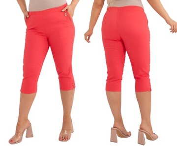 Spodnie rybaczki damskie 3/4 z kieszeniami plus size 4XL