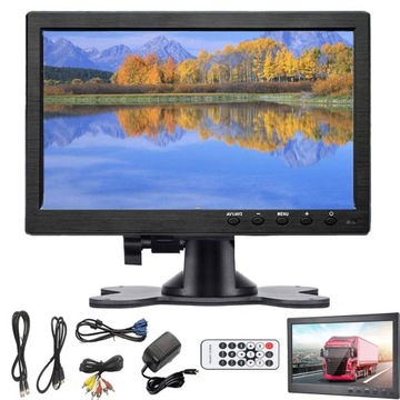 MONITOR LED 10.1 CALI 1080P HDMI,VGA,AV1,AV2 KĄT WIDZENIA WYNOSI 170°