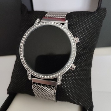 Zegarek damski srebrny magnetyczne zapięcie LED data elegancki na Prezent