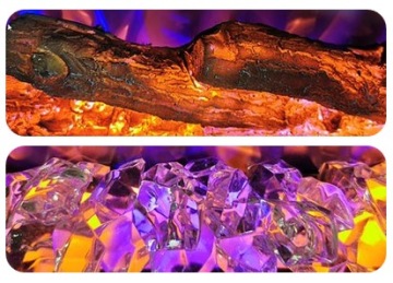 Электрокамин DIAMOND LED, ширина 128 см, ВСТРАИВАЕМЫЙ с функцией обогрева