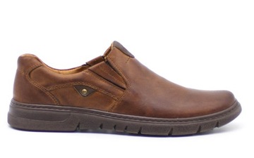 JOKER BUTY WSUWANE SKÓRZANE POLSKIE 507 BRĄZ 43