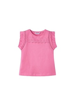 Mayoral Koszulka T-Shirt Falbany 3094 Różowa 122