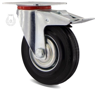 KOMPLET 4 SZT. KÓŁ fi 125 wózek regał 12STGU125