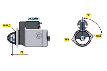 BOSCH STARTÉR (12V 1 1KW) CHEVROLET AVEO FIAT L