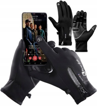 Зимние велосипедные перчатки SURVIVAL Touch, черные