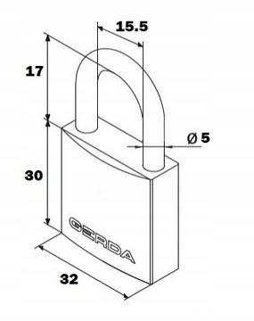 GERDA IRON LINE 4 KŁÓDKI SYSTEM JEDNEGO KLUCZA