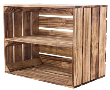 ДЕРЕВЯННЫЙ ЯЩИК, обожженный, ЯЩИКИ, ПОЛКА, ШКАФ