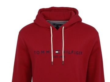 TOMMY HILFIGER bluza męska z kapturem czerwona S