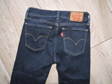 LEVIS 710 super skinny spodnie jeansowe rurki rozm 25/30