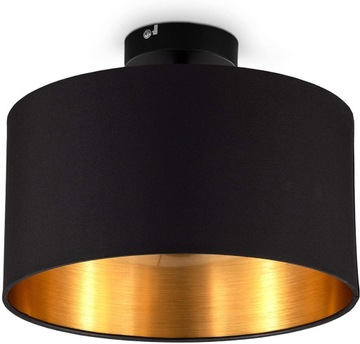 LAMPA SUFITOWA 1x E27 CZARNA - KORYTARZ - KUCHNIA