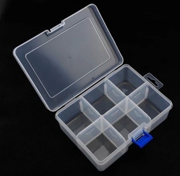 Organizer 6 przegródek 16x12x5,8cm pojemnik pudełko