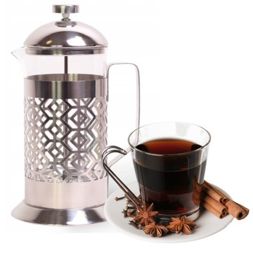 ZAPARZACZ DZBANEK Szklany do HERBATY KAWY ZIÓŁ French Press