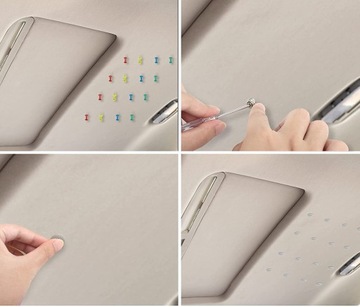 РЕМКОМПЛЕКТ ПОТОЛКА АВТОМОБИЛЯ СВЕТЛО-СЕРЫЙ ДЛЯ РЕМОНТА 100 шт.