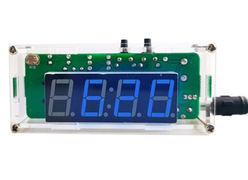 Elektroniczny zegar 4-BIT Niebieski + obudowa DIY