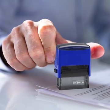 WAGRAF B2s ШТАМП ДЛЯ 4 СТРОК НАЗВАНИЯ КОМПАНИИ ОФИСНЫЙ ДИЗАЙН + ЛАСТИК