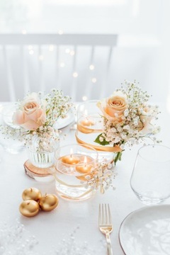 Świece ŚWIECZKI DYSKI NA ŚLUB PRZYJĘCIA pływające na wodę ZŁOTE zestaw 3szt