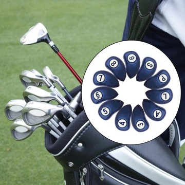 Чехлы на голову клюшки Number для гибрида Fairway Woods Driver, 11 шт., синие