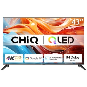 QLED CHiQ Google TV U43QM8G 43 дюйма 4K UHD SMART TV Металлический корпус