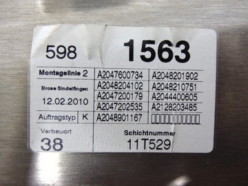 MECHANIZMUS OKNO LEVÝ PŘEDNÍ MERCEDES C W204 SEDAN