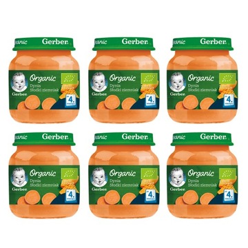GERBER ORGANIC BIO dynia słodki ziemniak 6x125g