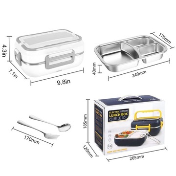 ЭЛЕКТРИЧЕСКИЙ ПОДОГРЕВАТЕЛЬ ДЛЯ АВТОМОБИЛЯ LUNCHBOX 3 ОТДЕЛЕНИЯ + СУМКА