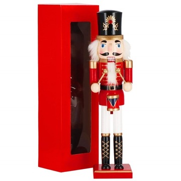 ДЕРЕВЯННАЯ ФИГУРКА ЩЕЛКУНЧИК ПОДАРОЧНАЯ 38см