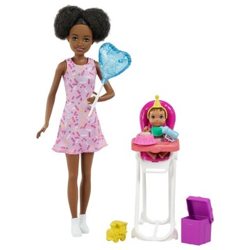 BARBIE SKIPPER LALKA OPIEKUNKA ZESTAW KRZESEŁKO