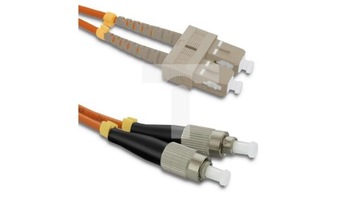 Qoltec Patchcord światłowodowy SC/UPC - FC/UPC Multimode 50/125 OM2 Duple