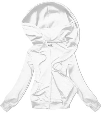 BLUZA DRESOWA NA SUWAK BIAŁA (W08-1) M (38)