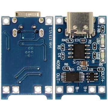 ЗАРЯДНОЕ УСТРОЙСТВО TP4056 LI-ION 18650 S1 С ЗАЩИТОЙ 5 В, 1 А, USB-C