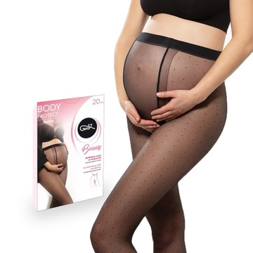 Rajstopy ciążowe w kropki Gatta Protect 20 den 3-M