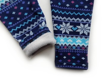 LEGGINSY OCIEPLANE FUTERKIEM ŚNIEŻKI 122/128