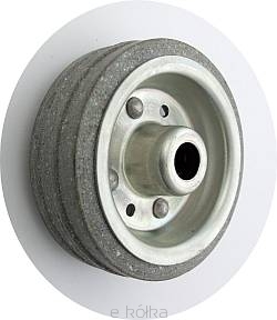 KOŁO KÓŁKO fi.80mm Metal-Guma SZARE NIEBRUDZĄCE