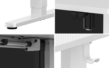 Biurko elektryczne z REGULACJĄ WYSOKOŚCI Huzaro Hero 7.9 White 100 cm