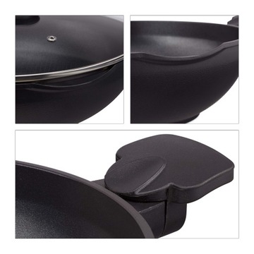 Relaxdays Сковорода-вок со стеклянной крышкой 30