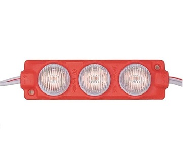 Moduł pasek LED 3x 12V 3WAT SOLIDNY MOCNY CZERWONY