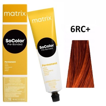 MATRIX SOCOLOR PRE-BONDED PERMANENT REFLEX FARBA DO WŁOSÓW 6RC+ 90ML