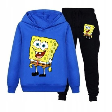 KOMPLET DRES BLUZA SPODNIE SPONGEBOB WZORY KOLORY