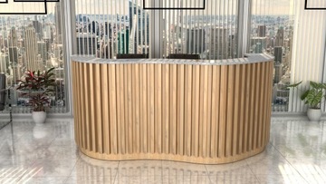 Стойка ресепшн R162 со светодиодными планками 220 см.