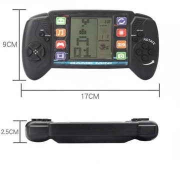 Большая 3,5-дюймовая игровая консоль Tetris черного цвета