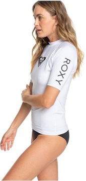 ROXY BIAŁA KOSZULKA DO PŁYWANIA LOGO (L)