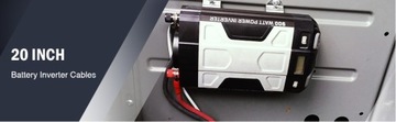 20-дюймовые силовые инверторные кабели 6AWG с клеммами