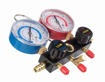 Климатический тестер AZOT HYDROGEN R134a, манометры для поиска утечек