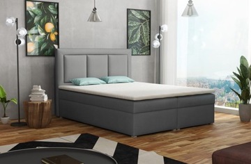 Łóżko kontynentalne tapicerowane boxspring 140x200