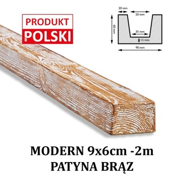 BELKI RUSTYKALNE BELKA MODERN Imitacja 9x6 2m