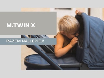 Коляска для близнецов MAST M.Twin X Glacier Lake, колеса HP