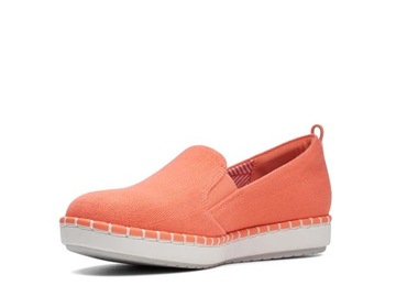 Baleriny Clarks Step Glow Slip pomarańczowe 39